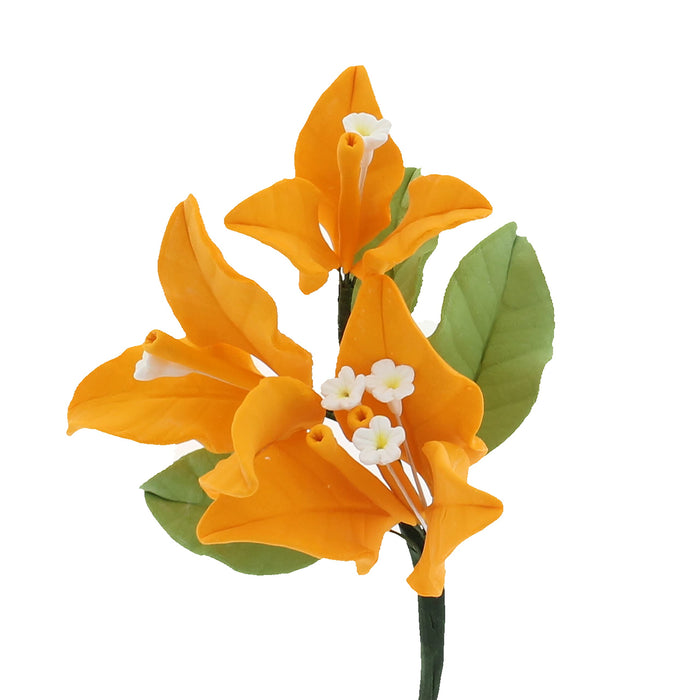 Bougainvillea Sugar Cake Flowers, Tropical Cake Decorations, by Global Sugar Art, Golden Yellow