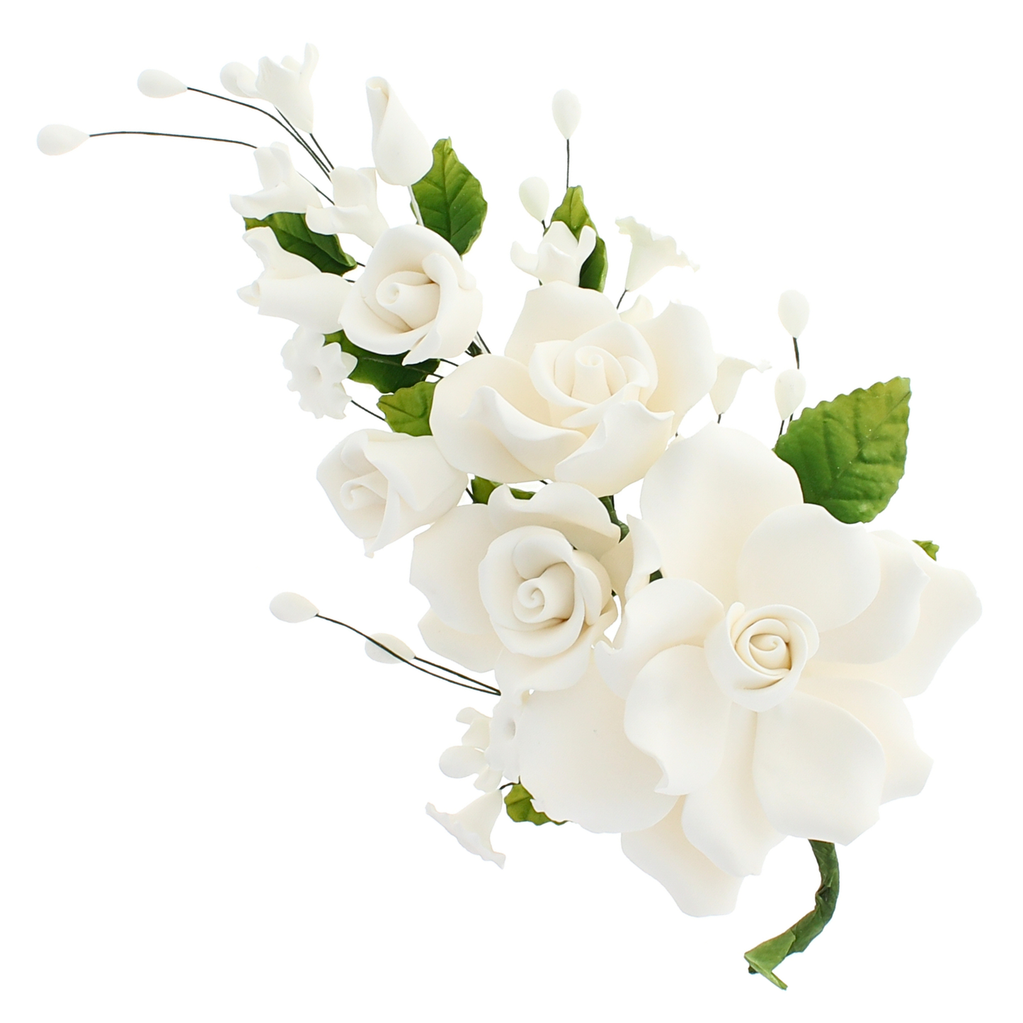 White Rose Spray for Wedding Cakes