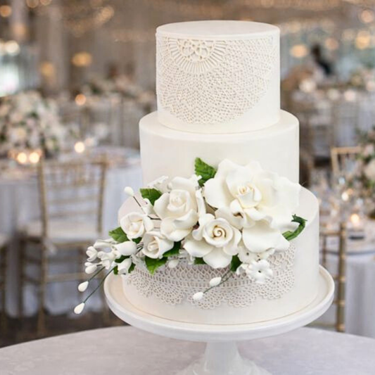 White Rose Spray for Wedding Cakes