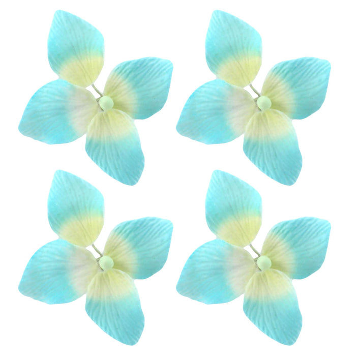 Hydrangea Blossoms, Flat Sugar Flowers by Global Sugar Art, 24 Count Blue