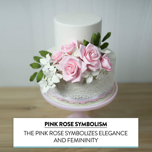 Pink Peace Rose with Leaves Kit, Medium (2-inch)