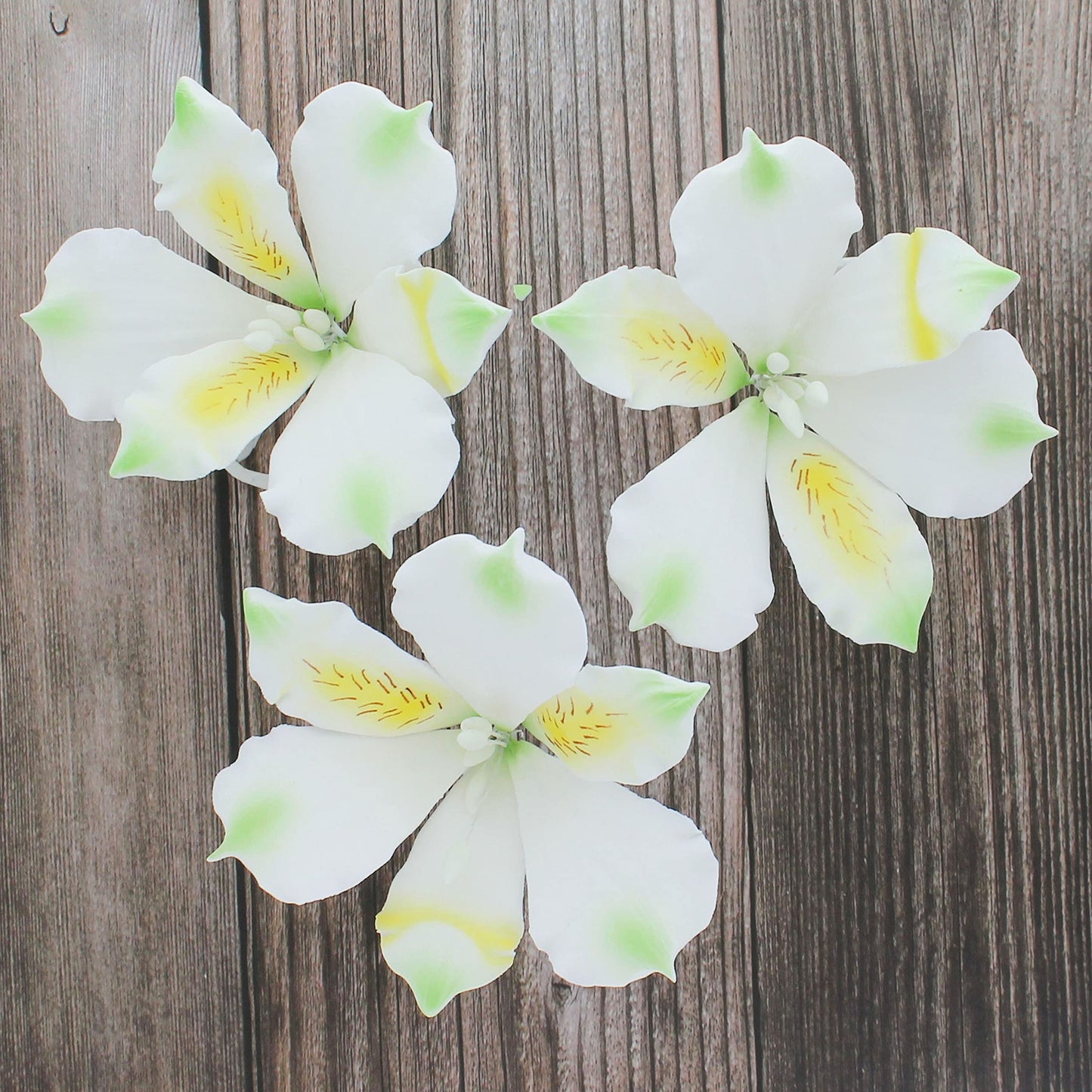 White Alstroemeria, 3 Count