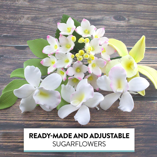 Orchid Sprays, Summer Orchid Mix with Leaves, 6 Count