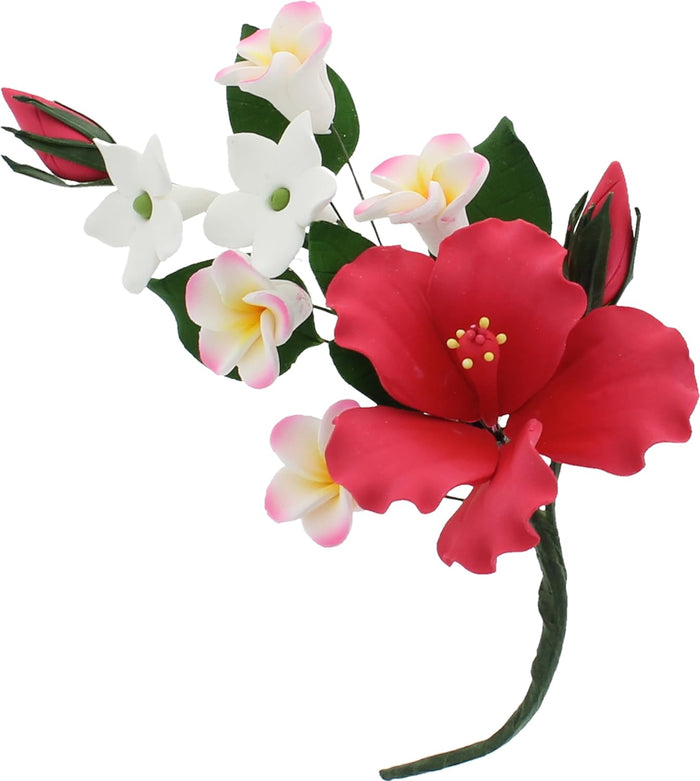 Premium Hibiscus Sugar Flower Sprays by Global Sugar Art, Pink