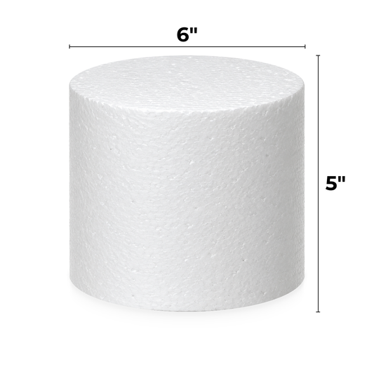 6 Inch Round Cake Dummy, 5 Inch Tall