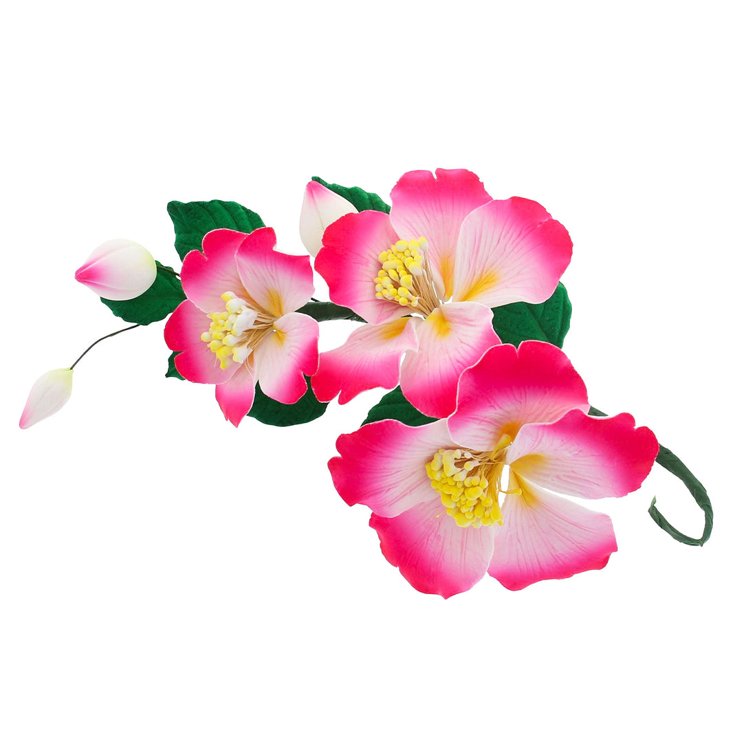 Orchid Sugar Cake Flowers, Camellia Orchid Spray, by Global Sugar Art, Pink