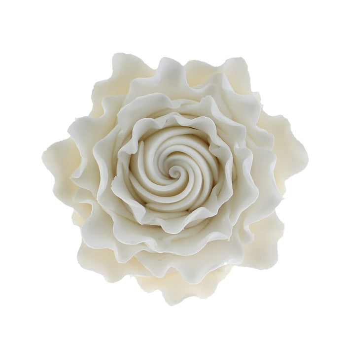 Gardenia Sugar Cake Flowers, White, 8 Count by Global Sugar Art