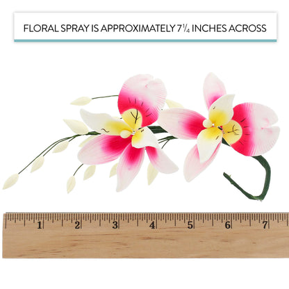 Pink and Yellow Double Orchid Spray
