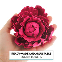 Premium Peony Sugar Flower by Global Sugar Art, Magenta