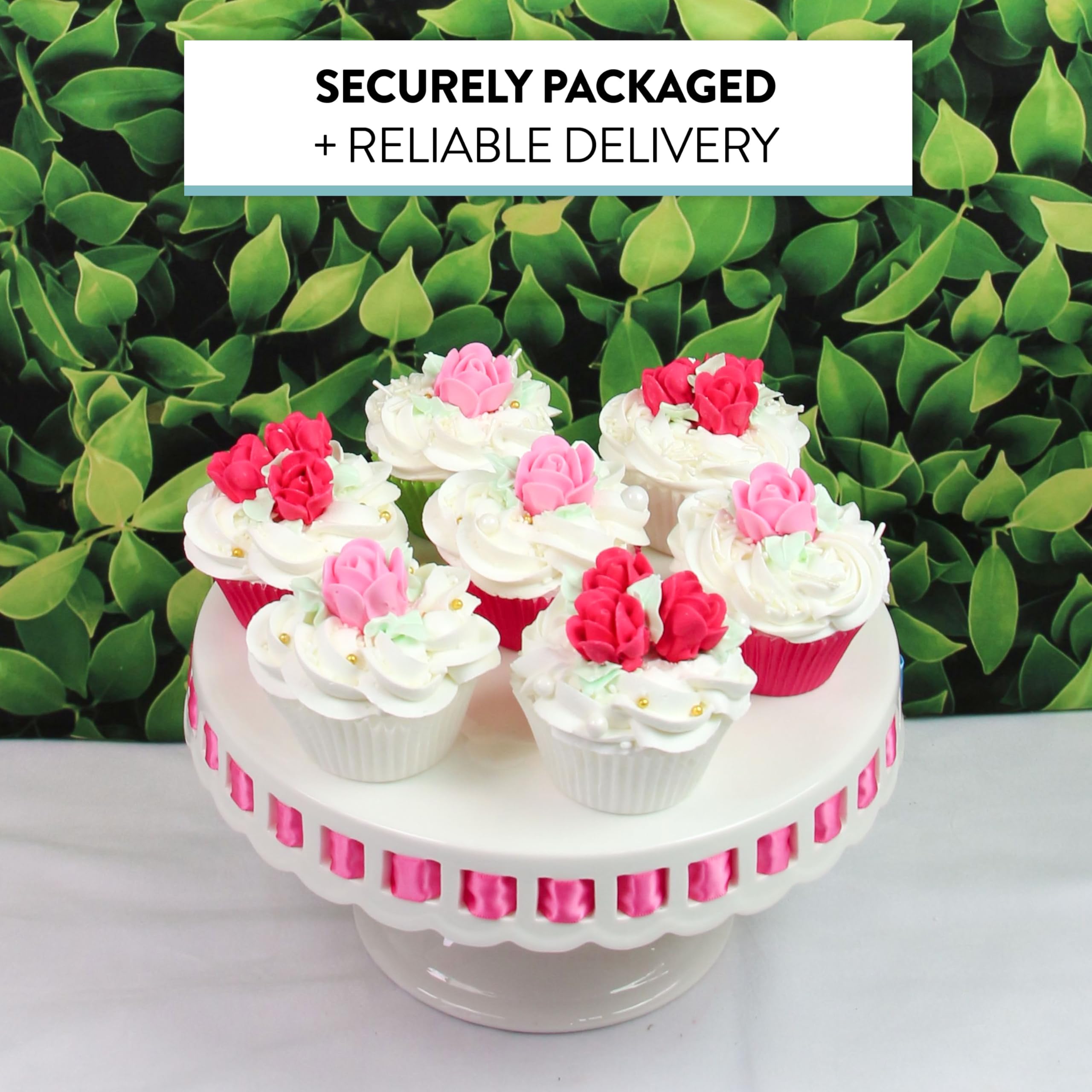 Edible Royal Icing Roses, Two Dozen Roses for Cupcake Decorating, by Global Sugar Art, Pink and Red Rose Set