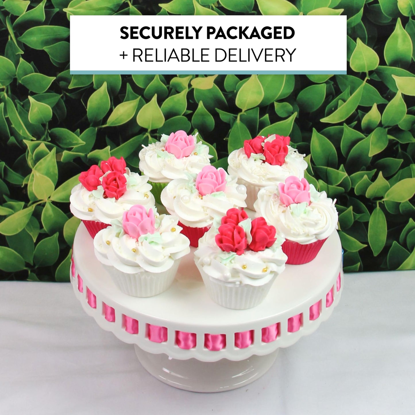Tiny Red and Pink Rose Toppers, Assorted Sizes, 24 Count