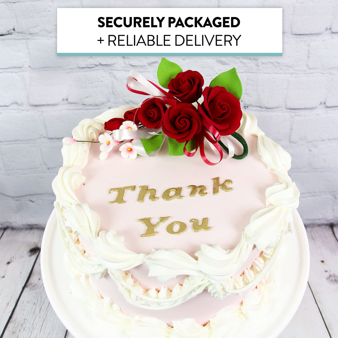 Petite Rose Spray, Sugar Flower Spray for Cakes, by Global Sugar Art, Red 2 Count