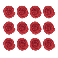 Premium Edible Roses for Cakes and Cupcakes, Sweet Royal Icing Roses, by Global Sugar Art, Red