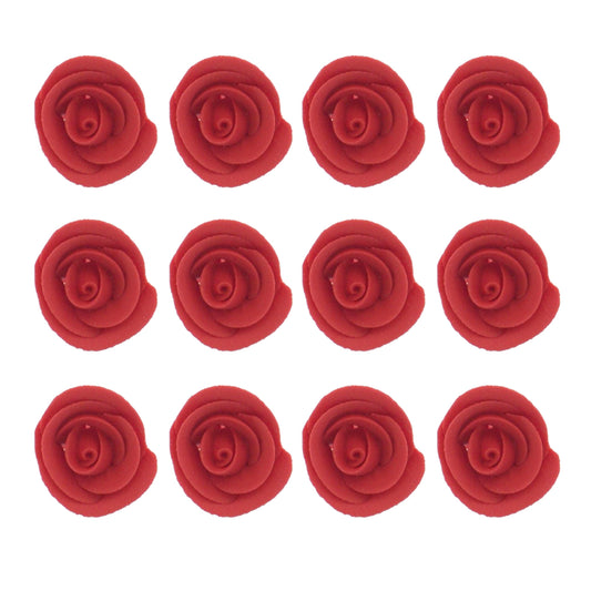 Red Edible Roses, 1.5-inch, 12 Count