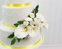 Magnolia Leaf Spray Cake Decoration by Chef Alan Tetreault, Global Sugar Art, 4 Count