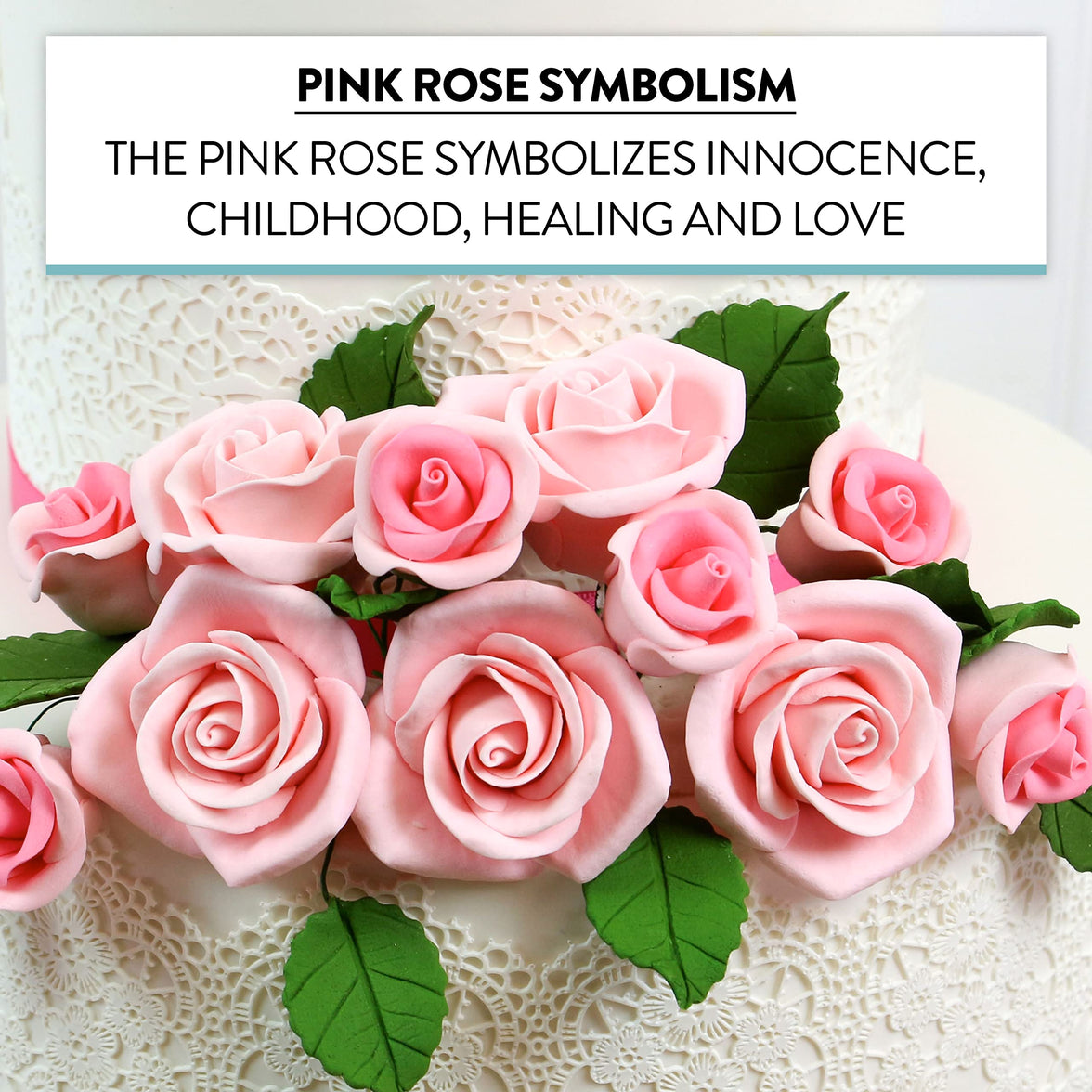 Shrub Rose Sugar Flowers for Cakes, by Global Sugar Art, Small, Pink