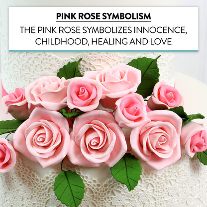 Pink Shrub Rose, Wired, 1.25-inch, 32 Count