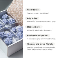 Pink Royal Icing Drop Flowers with Pearl Centers