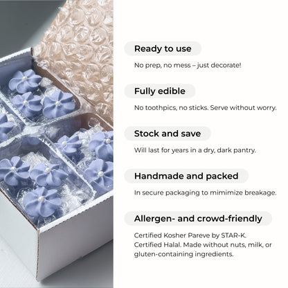 Mini Purple Edible Flowers with Pearls