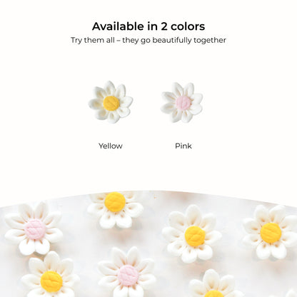 Edible Daisies, Pink Centers, 3/4-inch
