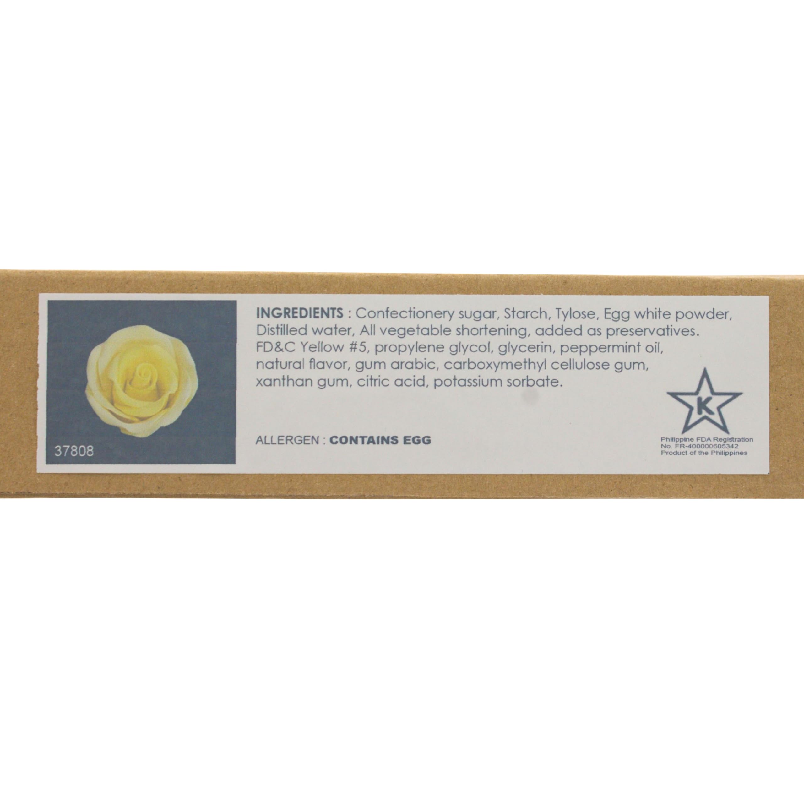 Premium Roses for Decorating Cakes and Cupcakes, by Global Sugar Art, Medium, Lavender Pink Yellow Peach