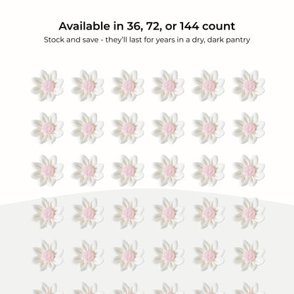 Edible Daisies, Pink Centers, 3/4-inch