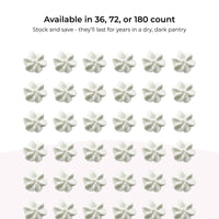 White Royal Icing Drop Flowers with Pearl Centers