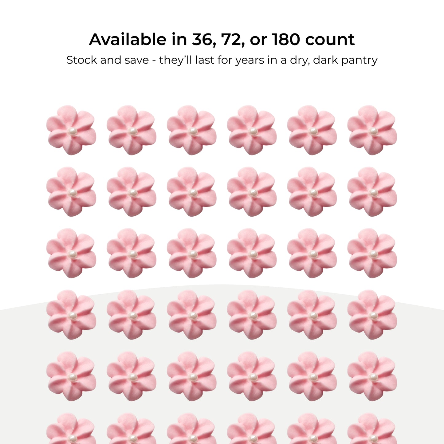 Mini Pink Edible Flowers with Pearls