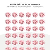 Pink Royal Icing Drop Flowers with Pearl Centers