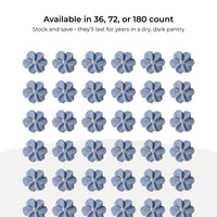 Purple Royal Icing Drop Flowers with Pearl Centers