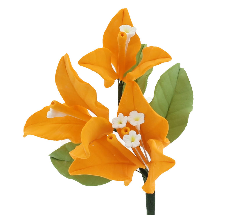 Bougainvillea Sugar Cake Flowers, Tropical Cake Decorations, by Global Sugar Art, Golden Yellow