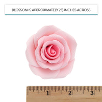 Shrub Rose Sugar Flowers for Cakes, by Global Sugar Art, Large, Pink