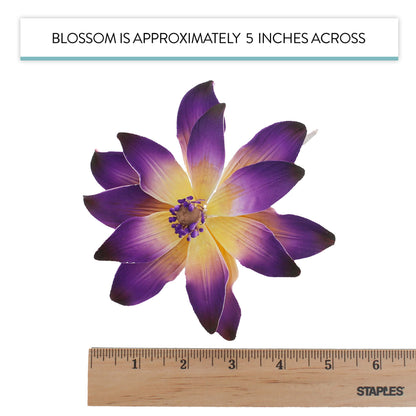 Purple Tranquil Water Flowers, 3 Count