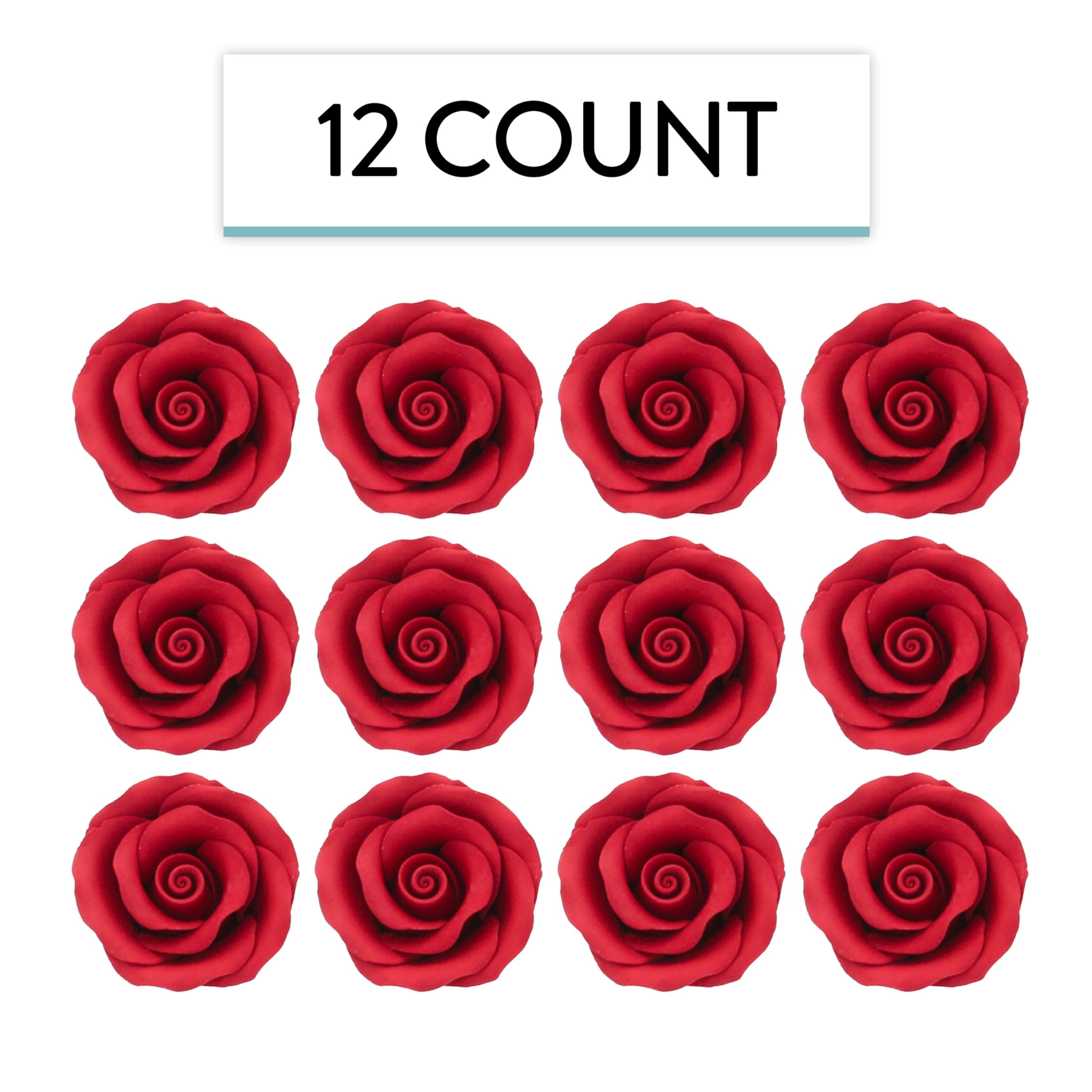 Premium Roses for Decorating Cakes and Cupcakes, by Global Sugar Art, Medium, Lavender Pink Yellow Peach