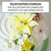 Daffodil Sugar Cake Flowers by Global Sugar Art, Yellow, 6 Count