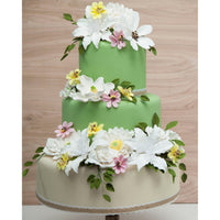 Sugar Lilies, Lily Flower Sprays, Cake Toppers by Global Sugar Art, White Shrine Lily Spray