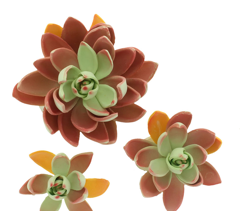 Global Sugar Art Succulent Lipstick Assortment Sugar Cake Flowers, 3 Count by Chef Alan Tetreault