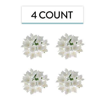 White Hydrangea Blossom Spray, 4 Count