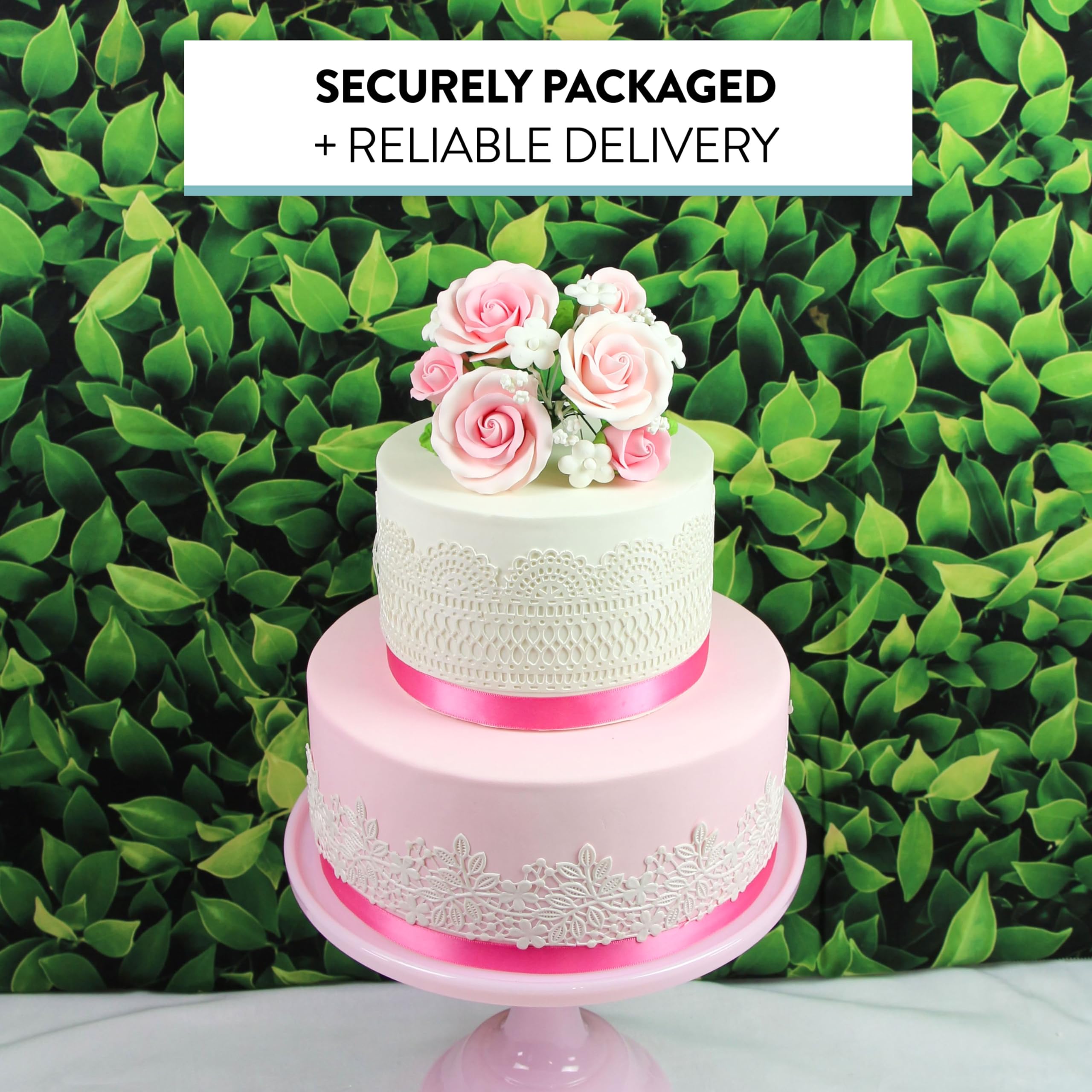 Rose Bouquet Cake Decoration, Elegant Garden Rose Cake Topper, by Global Sugar Art, Pink