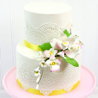 Orchid Sugar Cake Flower Sprays, Pink Cymbidium Orchid Spray, by Global Sugar Art