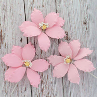 Clematis Gum Paste Sugar Cake Flowers by Global Sugar Art, Pink, 3 Count