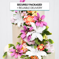 Global Sugar Art Cosmos Sugar Cake Flowers, Pink, Large, 3 Count by Chef Alan Tetreault