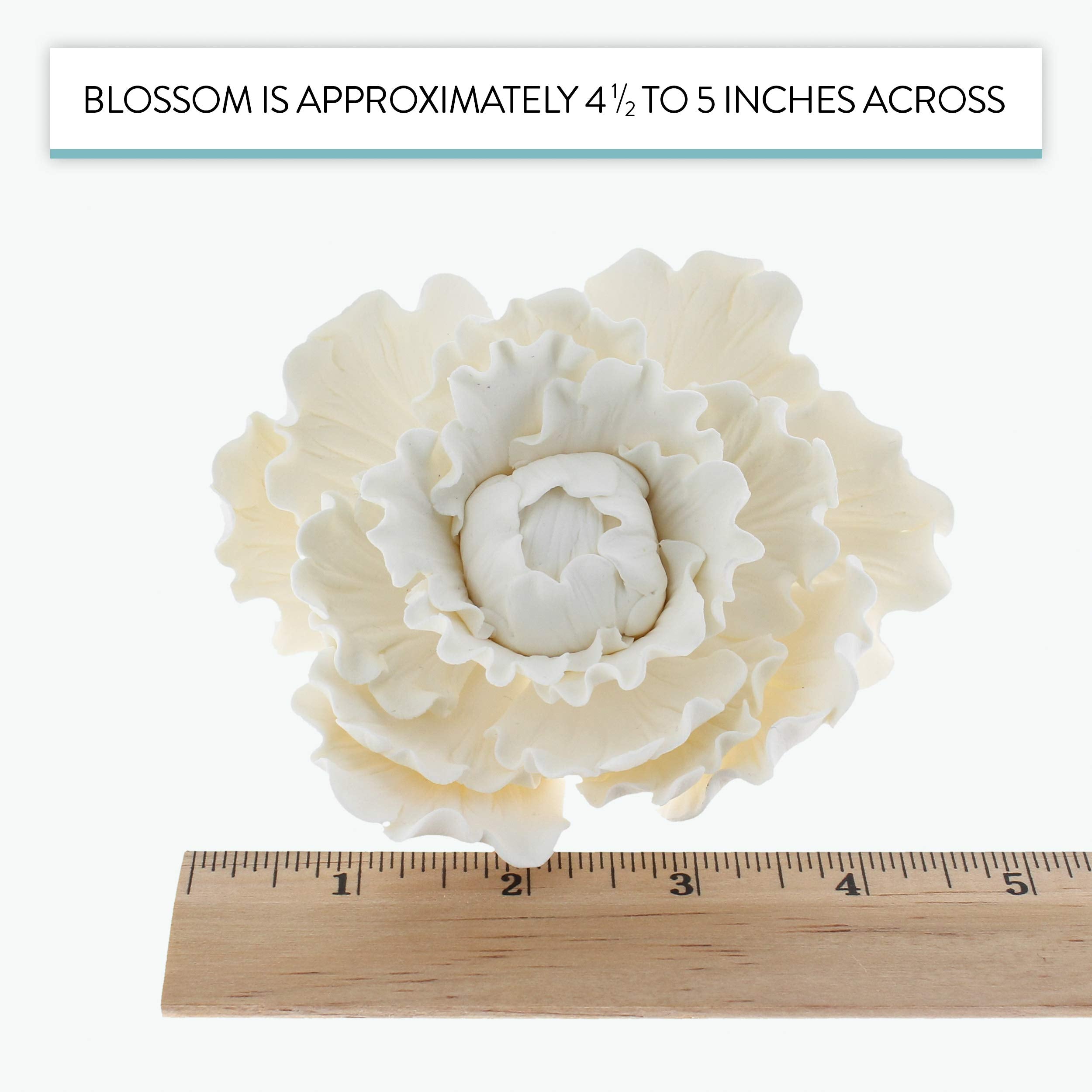 Premium Peony Sugar Flower by Global Sugar Art, White