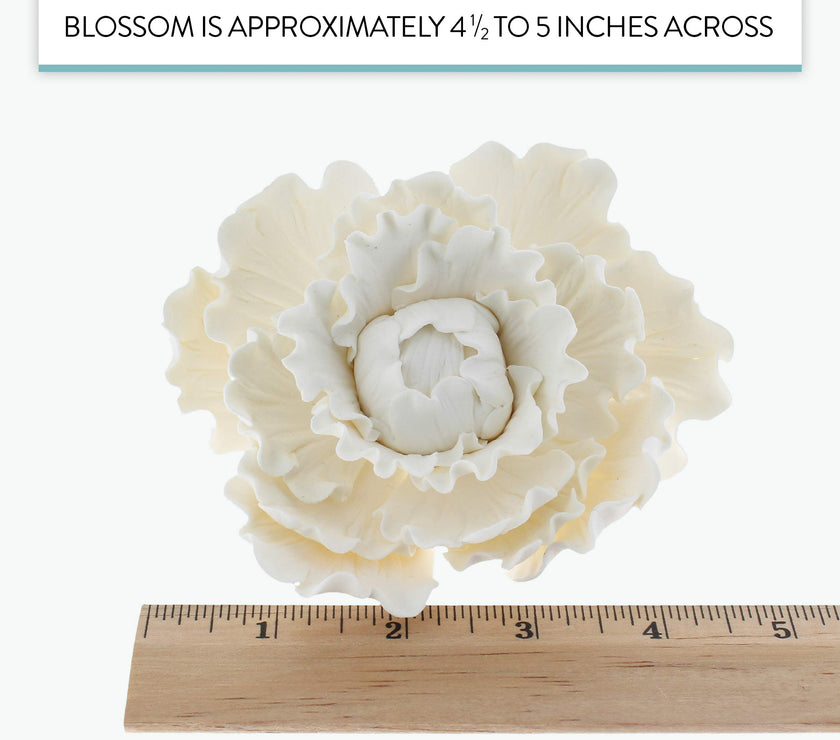 Premium Peony Sugar Flower by Global Sugar Art, White