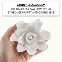 Gardenia Sugar Cake Flowers, Jumbo, White, 1 Count by Global Sugar Art