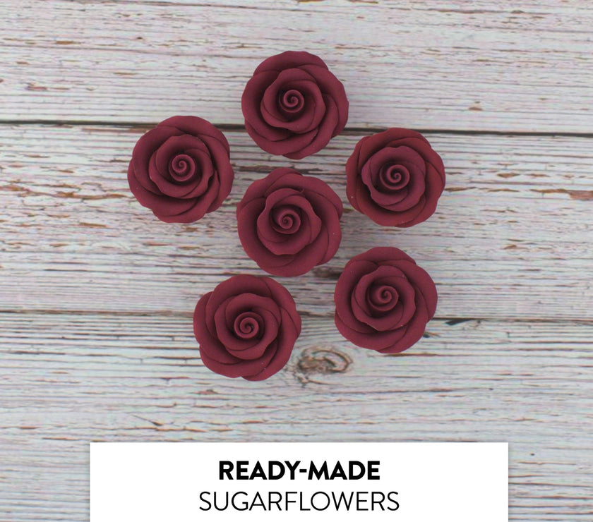 Premium Roses for Decorating Cakes and Cupcakes, by Global Sugar Art, Medium, Lavender Pink Yellow Peach