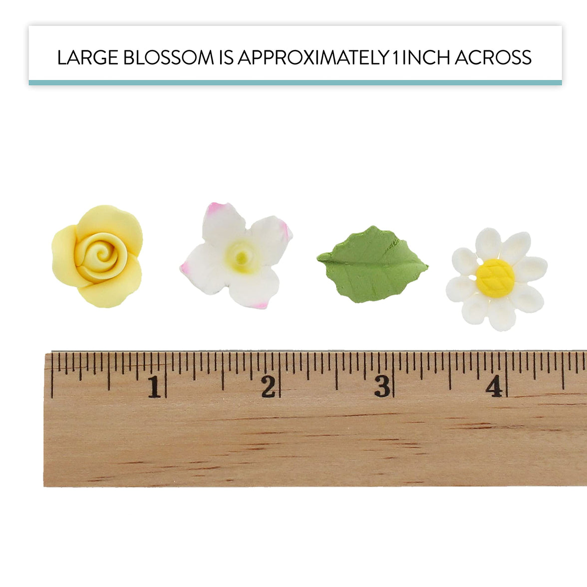 Roses, Blossoms & Leaves Gum Paste Cake Flowers 42 Count Sugar Flowers by Global Sugar Art