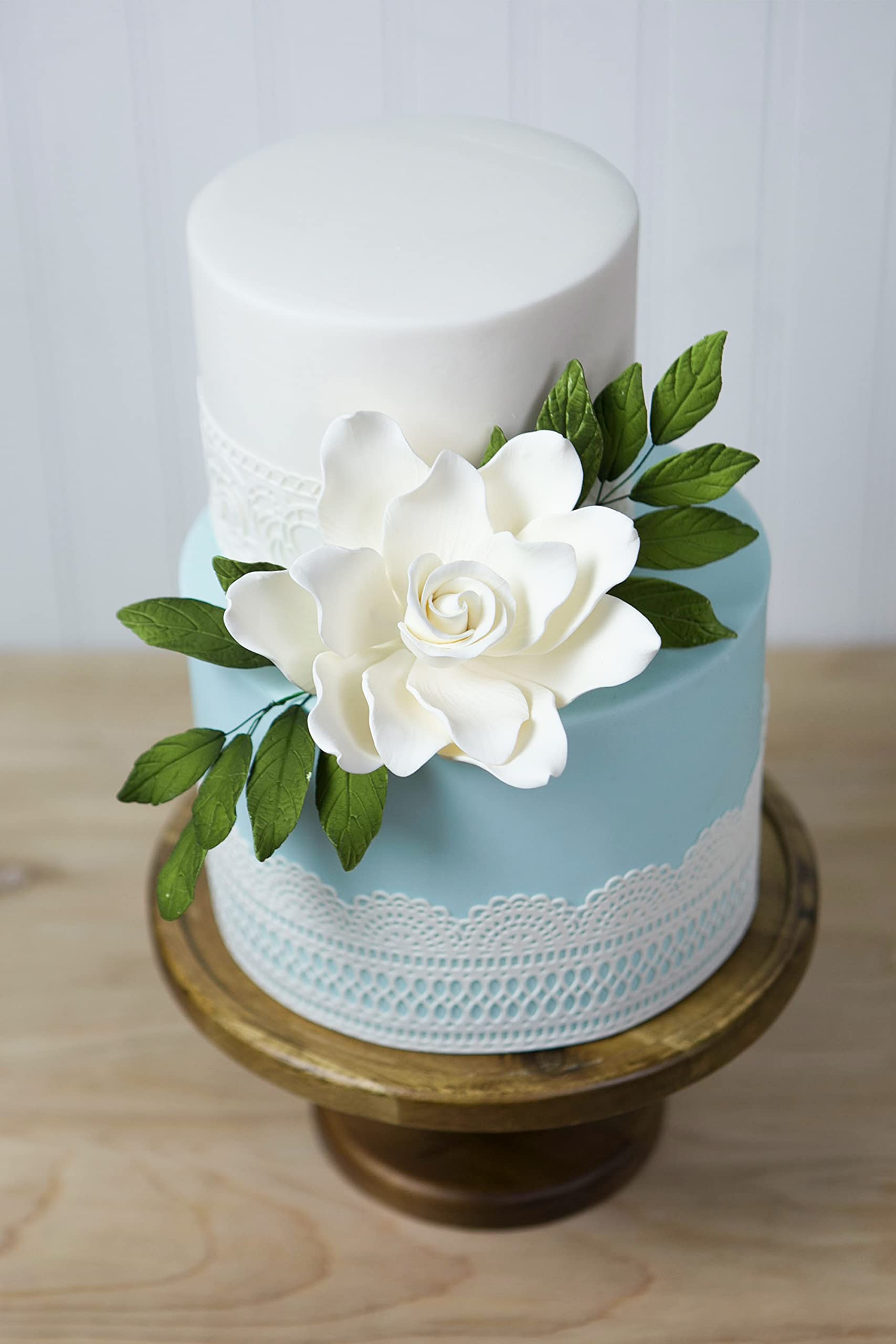 Gardenia Sugar Cake Flowers, White, 8 Count by Global Sugar Art