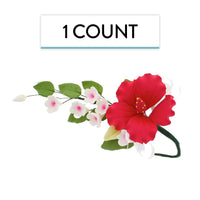 Red Hawaiian Cake Flower Hibiscus Sugar Flower Topper by Global Sugar Art