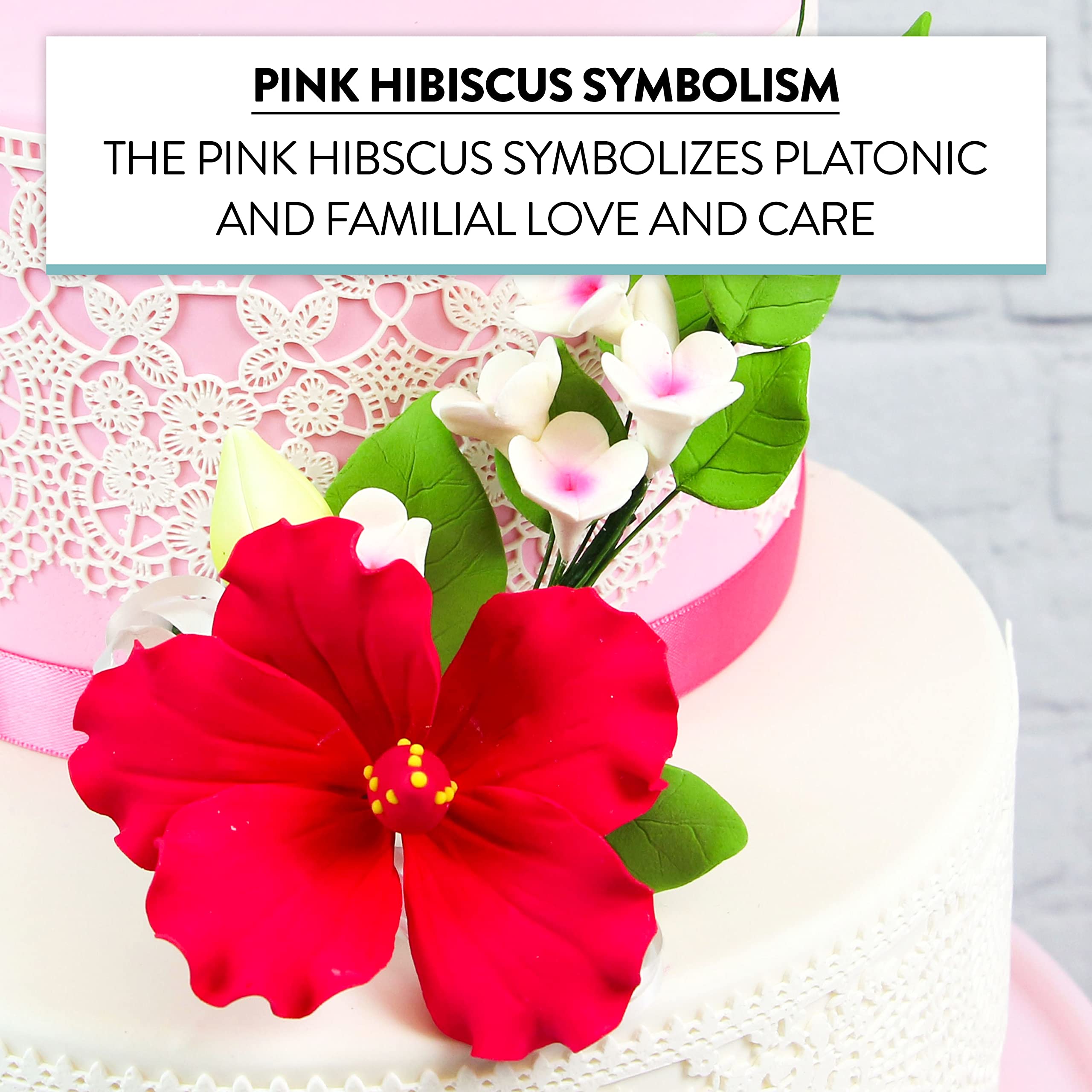 Red Hawaiian Cake Flower Hibiscus Sugar Flower Topper by Global Sugar Art